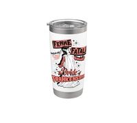 Universal Monsters Bride Retro Goth Femme Fatale Vaso térmico de acero inoxidable de doble pared