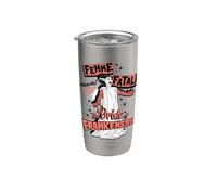 Universal Monsters Bride Retro Goth Femme Fatale Vaso térmico de acero inoxidable de doble pared
