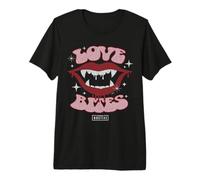 Universal Monsters Dracula Love Bites Retro Goth Camiseta Premium