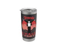 Universal Monsters Dracula Up All Night Retro Goth Vaso térmico de acero inoxidable de doble pared