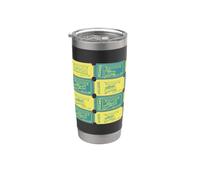Universal Monsters Drive In Horror Tickets All Over Print Vaso térmico de acero inoxidable de doble pared