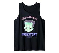 Universal Monsters Frankenstein Anime Who’s The Real Monster Camiseta sin Mangas
