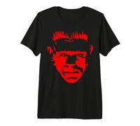 Universal Monsters Frankenstein Bold Icon Front & Back Camiseta Premium