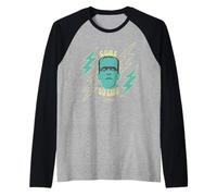 Universal Monsters Frankenstein Come To Life Retro Camiseta Manga Raglan