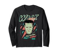 Universal Monsters Frankenstein Don’t Care Retro Goth Manga Larga
