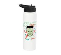 Universal Monsters Frankenstein Don’t Care Retro Goth Stainless Steel Insulated Water Bottle