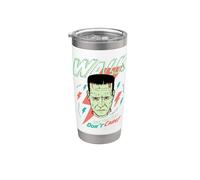 Universal Monsters Frankenstein Don’t Care Retro Goth Vaso térmico de acero inoxidable de doble pared