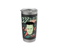 Universal Monsters Frankenstein Don’t Care Retro Goth Vaso térmico de acero inoxidable de doble pared