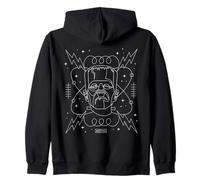 Universal Monsters Frankenstein Retro Goth Line Art Sudadera con Capucha