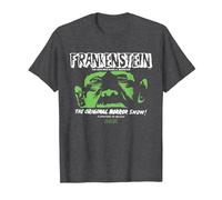 Universal Monsters Frankenstein The Original Horror Show Camiseta, Hombre, Jaspeado Oscuro, M