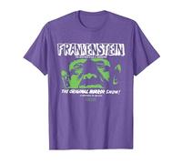 Universal Monsters Frankenstein The Original Horror Show Camiseta, Hombre, Morado Jaspeado, M