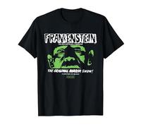 Universal Monsters Frankenstein The Original Horror Show Camiseta, Hombre, Negro, S