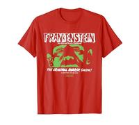 Universal Monsters Frankenstein The Original Horror Show Camiseta, Hombre, Rojo, M