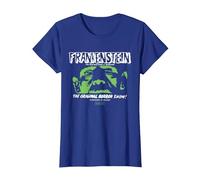 Universal Monsters Frankenstein The Original Horror Show Camiseta, Mujer, Azul Real, L