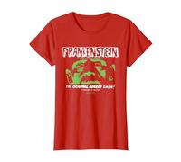 Universal Monsters Frankenstein The Original Horror Show Camiseta, Mujer, Rojo, S