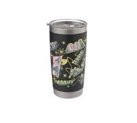 Universal Monsters Horror Classics All Over Print Vaso térmico de acero inoxidable de doble pared