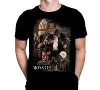 Universal Monsters - Movie Poster Art - T-Shirt 1930's Horror sBlackXL