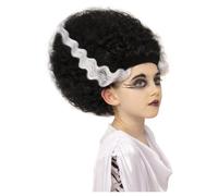 Universal Monsters Novia De Frankestein Niña Negro Colmena Disfraz Peluca Niños
