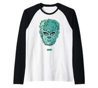 Universal Monsters Wolf Man Vintage Portrait Camiseta Manga Raglan