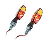 Universal Moto Highsider Indicador LED Blaze Transparente Con Luz Trasera &