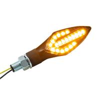 Universal Moto Intermitente LED Sequenziell Negro Tintado Cristal Vidrio M10