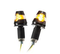 Universal Moto Manillar - Indicador LED Conic Negro 7/8" + 1" Aprobado E