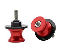 Universal Motocicleta 6MM CNC Aluminio Diabolos Basculante de Deslizadores Tornillos del Soporte para YZF R1 R3 R6 R25 R125 R1000 R6S MT-01 MT-03 MT-09 MT-10 RSV4 RSV4 R (Rojo)