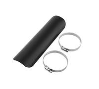 Universal Motocicleta Escape Silenciador Tubo Escudo térmico Cubierta de aislamiento térmico Aislamiento del talón Llama Staight Escudo térmico Cubierta protectora(Negro) escudo termico escape moto