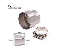 Universal Motorcycle Exhaust Adapter Connection Reducer Muffler Stainless Steel for Various Sizes 51Mm