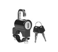 Universal Motorcycle Helmet Lock Anti-theft Helmet Safety Lock Metal 22mm-26mm Black with 2 Keys