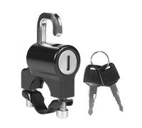 Universal Motorcycle Helmet Lock Anti-theft Helmet Safety Lock Metal 22mm-26mm Black with 2 Keys