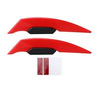 Universal Motorcycle Winglets Aerodynamic Side Fairing Wing Pair Gray ABS Motorcycle Accessories for Electric Bikes ATV UTV with Easy Adhesive Installation for Front Wing Stylish (Red Pair)