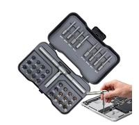 Universal Multi Bit Ratchet Screwdriver - Kit de reparación de precisión magnético de 32 piezas, controlador ergonómico de mano con puntas surtidas, herramienta de mantenimiento profesional para