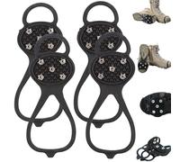 Universal Non-Slip Gripper Spikes, 5-Claw Anti-Slip Gripper Spikes Silicone Traction Cleats for Shoes, New Silicone Ice Cleats, Anti-Slip Ice & Snow Grips for Hiking Walking Climbing (2PCS)