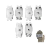 Universal Non-Slip Gripper Spikes,Ice Cleats for Shoes and Boots,White Translucent Ice Cleats,Traction Snow Grips Anti Slip Silicone for Winter Hiking Climbing Ice Fishing (3 Pairs)