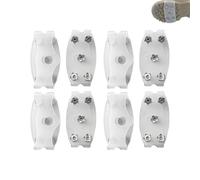 Universal Non-Slip Gripper Spikes,Ice Cleats for Shoes and Boots,White Translucent Ice Cleats,Traction Snow Grips Anti Slip Silicone for Winter Hiking Climbing Ice Fishing (4 Pairs)