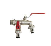 Universal Outlet Garden Faucet | Zinc Alloy, 3/4 Inch, 15x10cm, 250g | Wall Mount Anti-Freeze Heavy Duty Water Tap | For Yard, Garden, Washing Machine & Industrial Hose (Black/Red/Blue/Green)