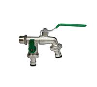 Universal Outlet Garden Faucet | Zinc Alloy, 3/4 Inch, 15x10cm, 250g | Wall Mount Anti-Freeze Heavy Duty Water Tap | For Yard, Garden, Washing Machine & Industrial Hose (Black/Red/Blue/Green)