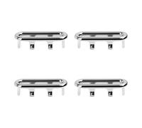 Universal Overflow Ring, Sink Drain Trim Cover Kit, 4 Pack Basin Cap with Easy Install, Chrome Finish Metal Cover, Drain Coverr with Sl esign, Bathroom Accessory for Sink Basin
