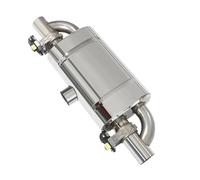 Universal para Coche, silenciador de 51, 60, 63, 70 y 76 mm con válvula electrónica, Entrada Central, Doble Salida, Tubo Final con válvula de Alto Rendimiento Estilo T (Entrada y Salida de 76 mm).