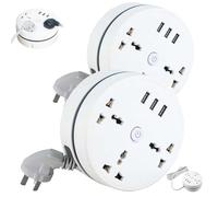 Universal Power Strip, Retractable Power Strip, Retractable Extension Cord 10 Ft, for Business Office Travel (2pcs)