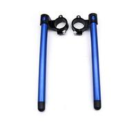 Universal Racing CNC 37 41 43 45 48 50MM Clip Ons 1,5 Pulgadas Riser Rise Clip En Horquilla Manillar Manillar Motocicleta Moto Manillar Elevador(Blue black 41MM)