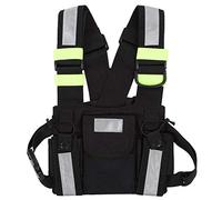 Universal Radio Chest, TYT Radio Tactical Harness Front Pack Chaleco Bolsillo en el Pecho para Walkie Talkie con Reflectante Amarillo para Walkie Talkie Walkie Talkie (Rescue Essentials)