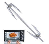 Universal Rotisserie Fork Set - Stainless Steel Rotating Grill Skewer For