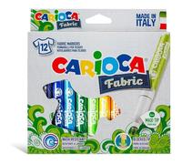 UNIVERSAL ROTULADOR CARIOCA FABRIC TEXTIL 12 COLORES SURTIDOS