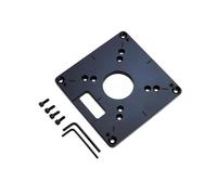 Universal RT0700C Aluminum Router Table Insert Plate Trimming Machine Flip Board for Woodworking Benches Black