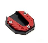 Universal Scooter Motorcycle Bike Kickstand Extender Foot Side Stand Extension Pad Support Plate Anti-Skid Enlarged Base(Red)