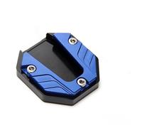 Universal Scooter Motorcycle Bike Kickstand Extender Foot Side Stand Extension Pad Support Plate Anti-Skid Enlarged Base(Blue)