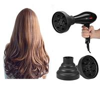 Universal Secador de Pelo Difusor de Pelo Plegable,Secador de Pelo Difusor Secador Secador de Pelo Acondicionado Profesional Peluquería Curling Wave Herramientas de secado (Negro)