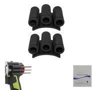 Universal Self-Adhesive Drill Bit Gripper, Compact Rubber Bit Holder for Impact Driver, Strong Adhesive Mount, Fits Most Power Drills, Quick Install, Holds 6 Bits, 2/3/5 Pack